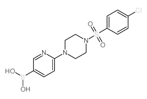 (6-(4-((4-CHLOROPHENYL)SULFONYL)PIPERAZIN-1-YL)PYRIDIN-3-YL)BORONIC ACID结构式