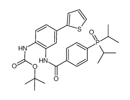 {2-[4-(diisopropyl-phosphinoyl)-benzoylamino]-thiophen-2-yl-phenyl}-carbamic acid tert-butyl ester Structure