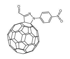 3'-formyl-1'-(4-nitrophenyl)-2-pyrazolino[60]fullerene结构式