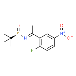 2-​Propanesulfinamide, N-​[1-​(2-​fluoro-​5-​nitrophenyl)​ethylidene]​-​2-​methyl-​, [S(R)​]​-结构式