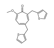 7-Methoxy-2,4-bis(2-thienylmethyl)tropone结构式