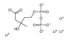 Mevalonic acid 5-pyrophosphate tetralithium Structure