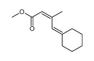 methyl 4-cyclohexylidene-3-methylbut-2-enoate结构式