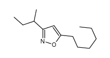 3-sec-butyl-5-hexylisoxazole结构式