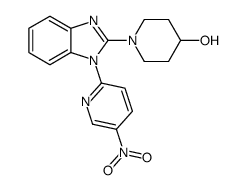 1-[1-(5-Nitro-pyridin-2-yl)-1H-benzoimidazol-2-yl]-piperidin-4-ol structure