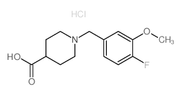 1-(4-Fluoro-3-methoxybenzyl)piperidine-4-carboxylic acid hydrochloride结构式