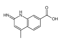 7-Quinolinecarboxylicacid,2-amino-4-methyl-(9CI) structure