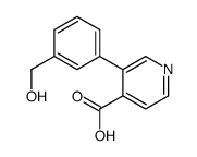 3-(3-(Hydroxymethyl)phenyl)isonicotinic acid Structure