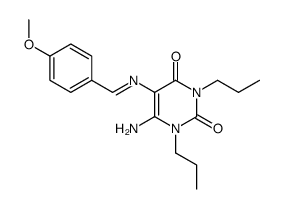 6-amino-5-((4-methoxybenzylidene)amino)-1,3-dipropylpyrimidine-2,4(1H,3H)-dione Structure