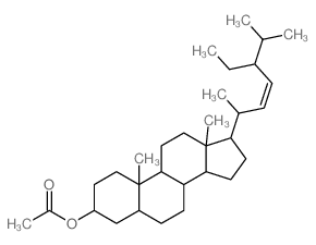 Stigmast-22-en-3-ol,acetate, (3b,22E)- (9CI) Structure