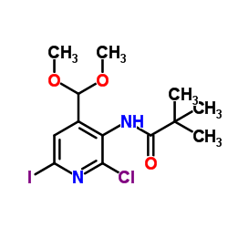 N-[2-Chloro-4-(dimethoxymethyl)-6-iodo-3-pyridinyl]-2,2-dimethylpropanamide结构式