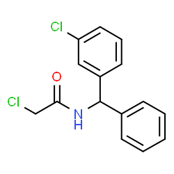 2-氯-N-[(3-氯苯基)(苯基)甲基]乙酰胺结构式