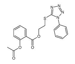 2-(1-phenyltetrazol-5-yl)sulfanylethyl 2-acetyloxybenzoate结构式