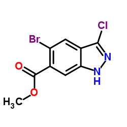 Methyl 5-bromo-3-chloro-1H-indazole-6-carboxylate Structure