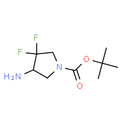 4-氨基-3,3-二氟吡咯烷-1-羧酸叔丁酯结构式