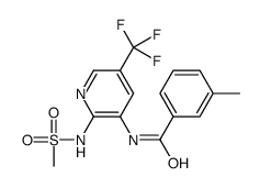 N-[2-(methanesulfonamido)-5-(trifluoromethyl)pyridin-3-yl]-3-methylbenzamide结构式