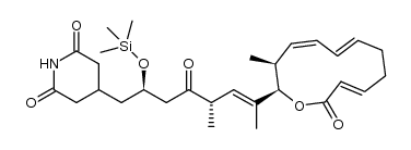 4-((2R,5S,E)-5-methyl-7-((2R,3S,4Z,6E,10E)-3-methyl-12-oxooxacyclododeca-4,6,10-trien-2-yl)-4-oxo-2-((trimethylsilyl)oxy)oct-6-en-1-yl)piperidine-2,6-dione Structure