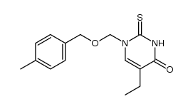 5-ethyl-1-(((4-methylbenzyl)oxy)methyl)-2-thioxo-2,3-dihydropyrimidin-4(1H)-one结构式