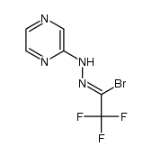 2-(1-bromo-2,2,2-trifluoroethylidene)-1-(pyrazin-2-yl)hydrazine Structure