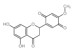 2,5-Cyclohexadiene-1,4-dione,2-(3,4-dihydro-5,7-dihydroxy-4-oxo-2H-1-benzopyran-2-yl)-5-methoxy-结构式