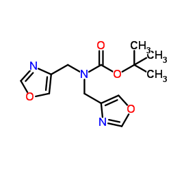 tert-Butyl bis(oxazol-4-ylmethyl)carbamate structure