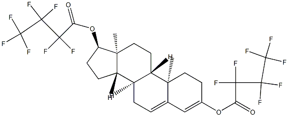 Androsta-3,5-diene-3,17α-diol bis(heptafluorobutyrate)结构式