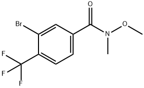3-Bromo-N-methoxy-N-methyl-4-(trifluoromethyl)benzamide structure