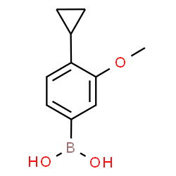 4-Cyclopropyl-3-mehtoxyphenylboronic acid结构式