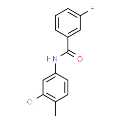 N-(3-chloro-4-methylphenyl)-3-fluorobenzamide结构式