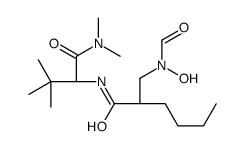 (2R)-N-[(2S)-1-(dimethylamino)-3,3-dimethyl-1-oxobutan-2-yl]-2-[[formyl(hydroxy)amino]methyl]hexanamide Structure