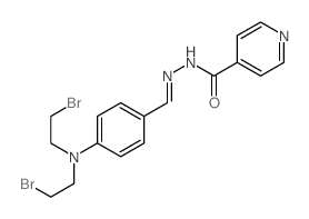 4-Pyridinecarboxylicacid, 2-[[4-[bis(2-bromoethyl)amino]phenyl]methylene]hydrazide结构式