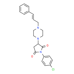 1-(4-chlorophenyl)-3-(4-cinnamyl-1-piperazinyl)-2,5-pyrrolidinedione结构式