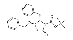 (4S,5R)-4-benzyl-5-benzyloxy-3-tert-butoxycarbonyl-2-oxazolidinone Structure