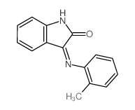 2H-Indol-2-one,1,3-dihydro-3-[(2-methylphenyl)imino]- structure