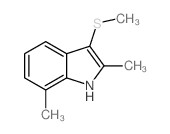 1H-Indole,2,7-dimethyl-3-(methylthio)-结构式