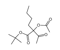 tert-butyl 2-acetoxy-2-acetylhexanoate Structure