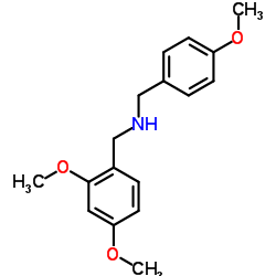 1-(2,4-Dimethoxyphenyl)-N-(4-methoxybenzyl)methanamine结构式