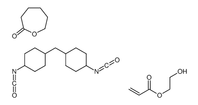 2-hydroxyethyl prop-2-enoate,1-isocyanato-4-[(4-isocyanatocyclohexyl)methyl]cyclohexane,oxepan-2-one Structure