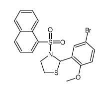 (9CI)-2-(5-溴-2-甲氧基苯基)-3-(1-萘磺酰基)-噻唑烷结构式