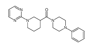 Piperazine, 1-phenyl-4-[[1-(2-pyrimidinyl)-3-piperidinyl]carbonyl]- (9CI) picture