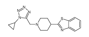 Benzothiazole, 2-[1-[(1-cyclopropyl-1H-tetrazol-5-yl)methyl]-4-piperidinyl]- (9CI) structure