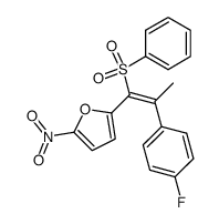 2-[(E)-1-Benzenesulfonyl-2-(4-fluoro-phenyl)-propenyl]-5-nitro-furan Structure