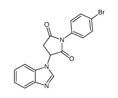 3-benzoimidazol-1-yl-1-(4-bromo-phenyl)-pyrrolidine-2,5-dione Structure