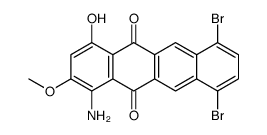 1-amino-7,10-dibromo-4-hydroxy-2-methoxytetracene-5,12-dione Structure