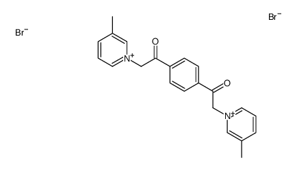 2-(3-methylpyridin-1-ium-1-yl)-1-[4-[2-(3-methylpyridin-1-ium-1-yl)acetyl]phenyl]ethanone,dibromide结构式