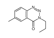 6-methyl-3-propyl-1,2,3-benzotriazin-4-one结构式