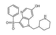 3-(benzenesulfonyl)-1-(piperidin-3-ylmethyl)pyrrolo[3,2-b]pyridin-6-ol Structure