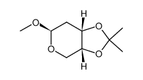 methyl 2-deoxy-3,4-O-isopropylidene-β-D-erythro-pentopyranoside结构式