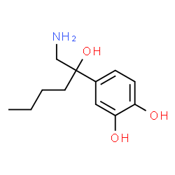 1,2-Benzenediol, 4-[1-(aminomethyl)-1-hydroxypentyl]- (9CI) Structure