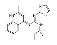 2-(2-methylbutan-2-yl)-1-(2-methylquinolin-4-yl)-3-(1,3-thiazol-2-yl)guanidine结构式